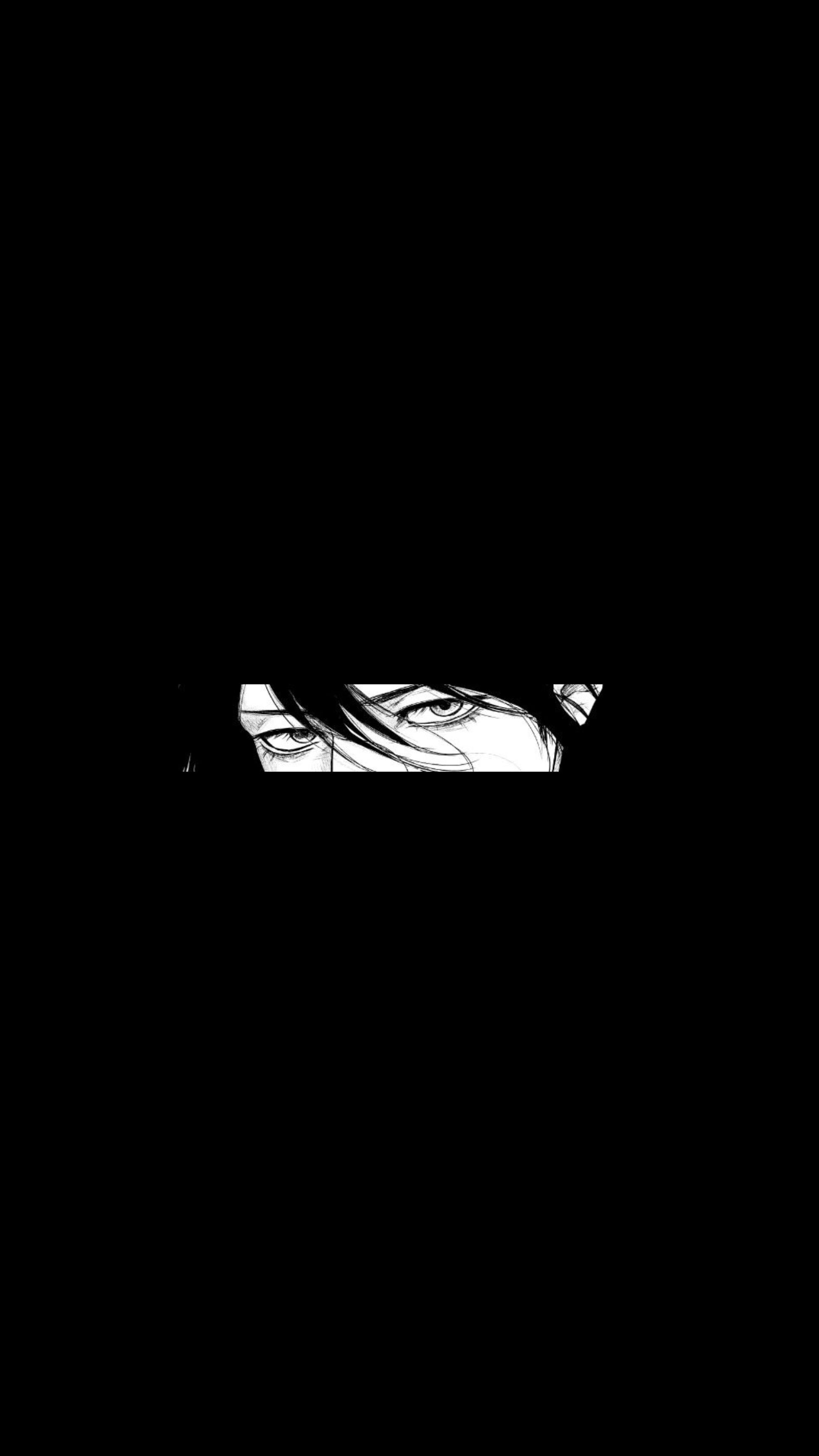 Anime eyes black and white lockscreen. Black wallpaper iphone dark, Black wallpaper iphone, Anime wallpaper iphone