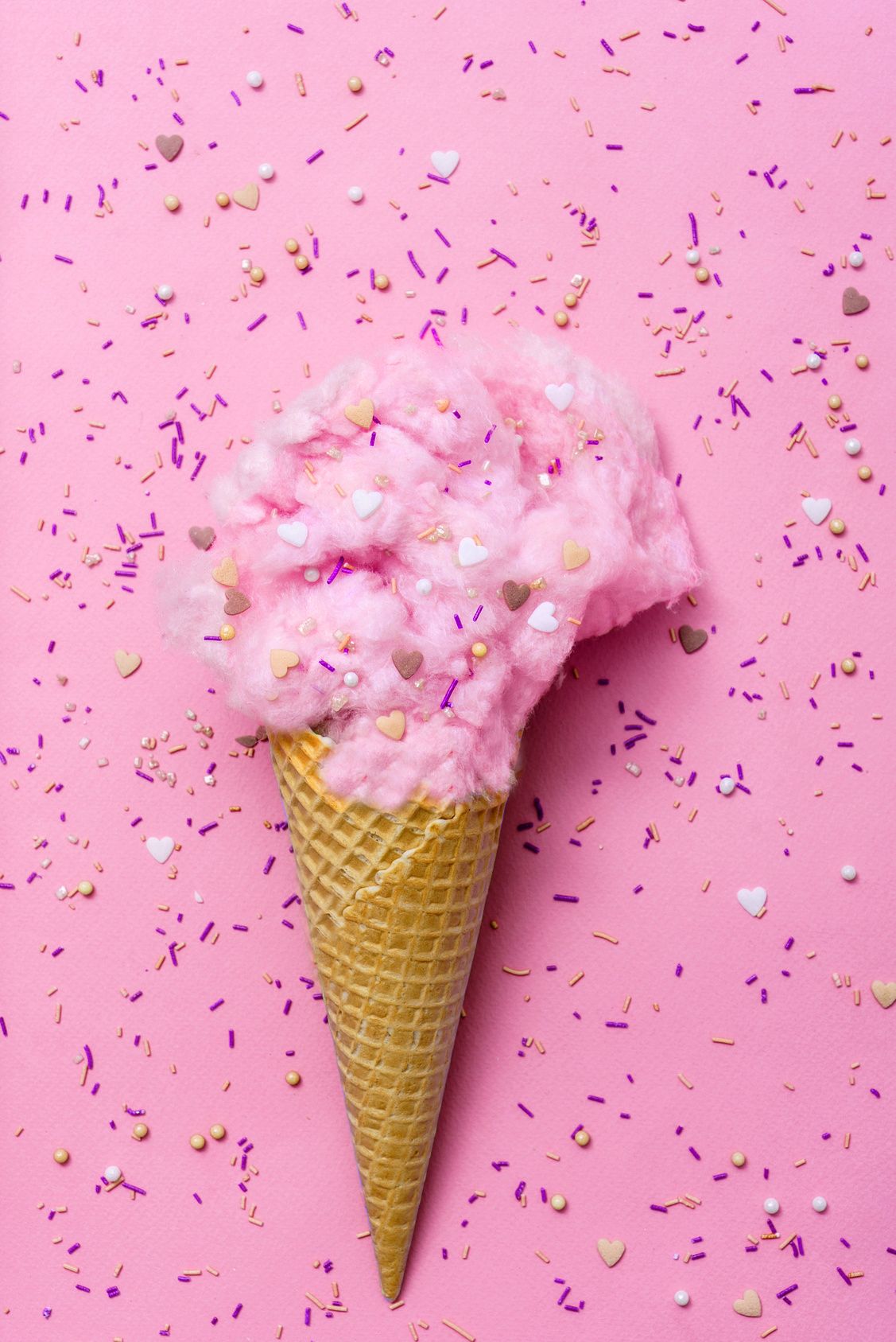 Social Media Content photography. Ice cream sprinkles glitter candy floss fairy floss pink Food A. Ice cream wallpaper, Food photography background, Ice cream art