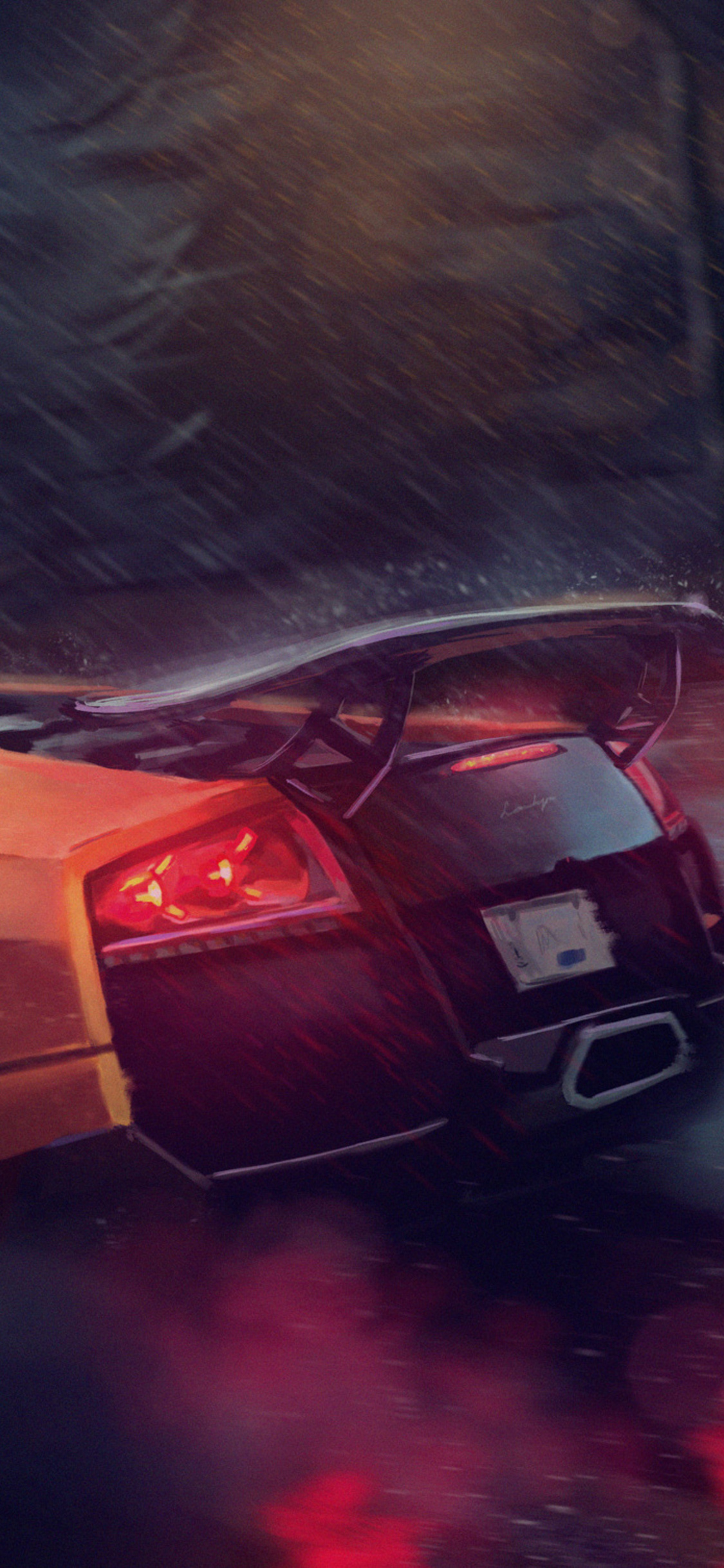 Lamborghini Murcielago SV Digital Art iPhone XS, iPhone 10, iPhone X HD 4k Wallpaper, Image, Background, Photo and Picture