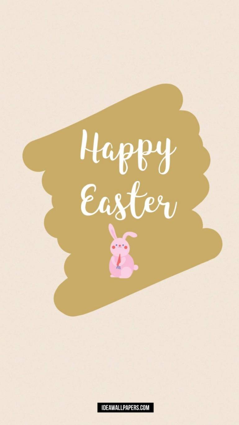 Happy Easter and Cute Bunny Wallpaper