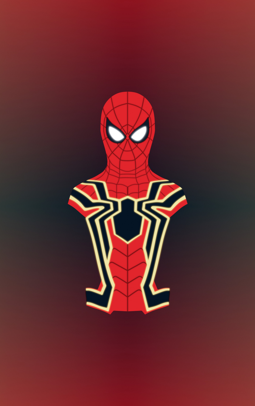 Download Spider Man, Gradient, Artwork, Minimal Wallpaper, 840x1336, IPhone 5, IPhone 5S, IPhone 5C, IPod Touch