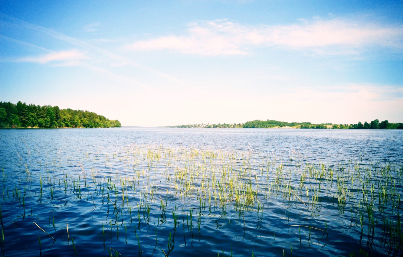 Wallpaper the sky, nature, river, Russia, Volga image for desktop, section пейзажи
