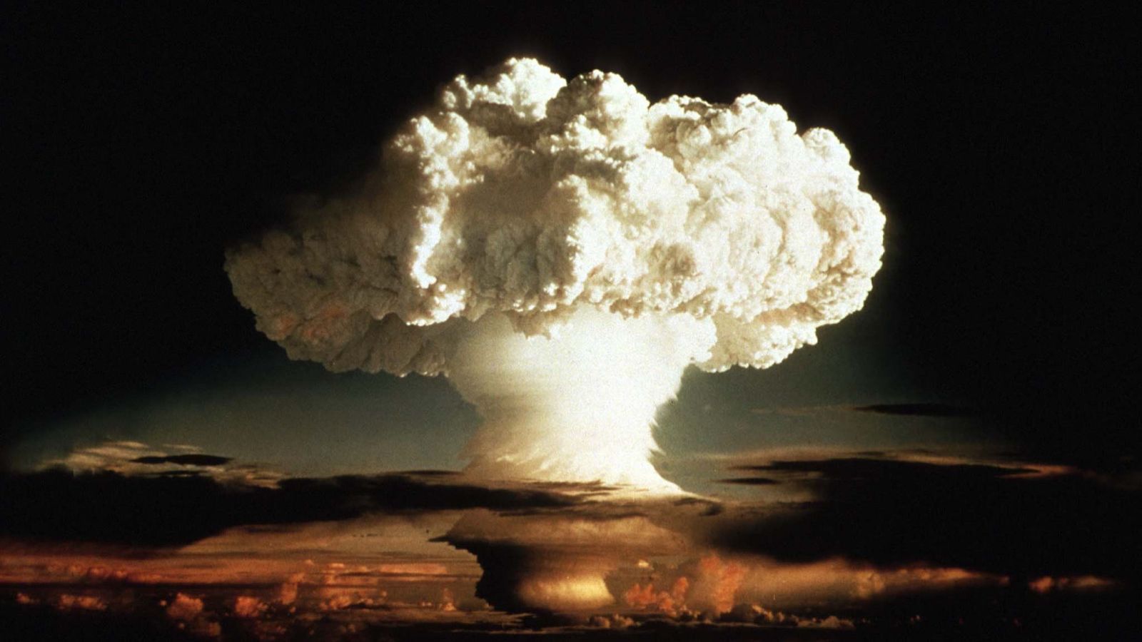 The Mushroom Cloud Of The First Test Of A Hydrogen Hydrogen Bomb