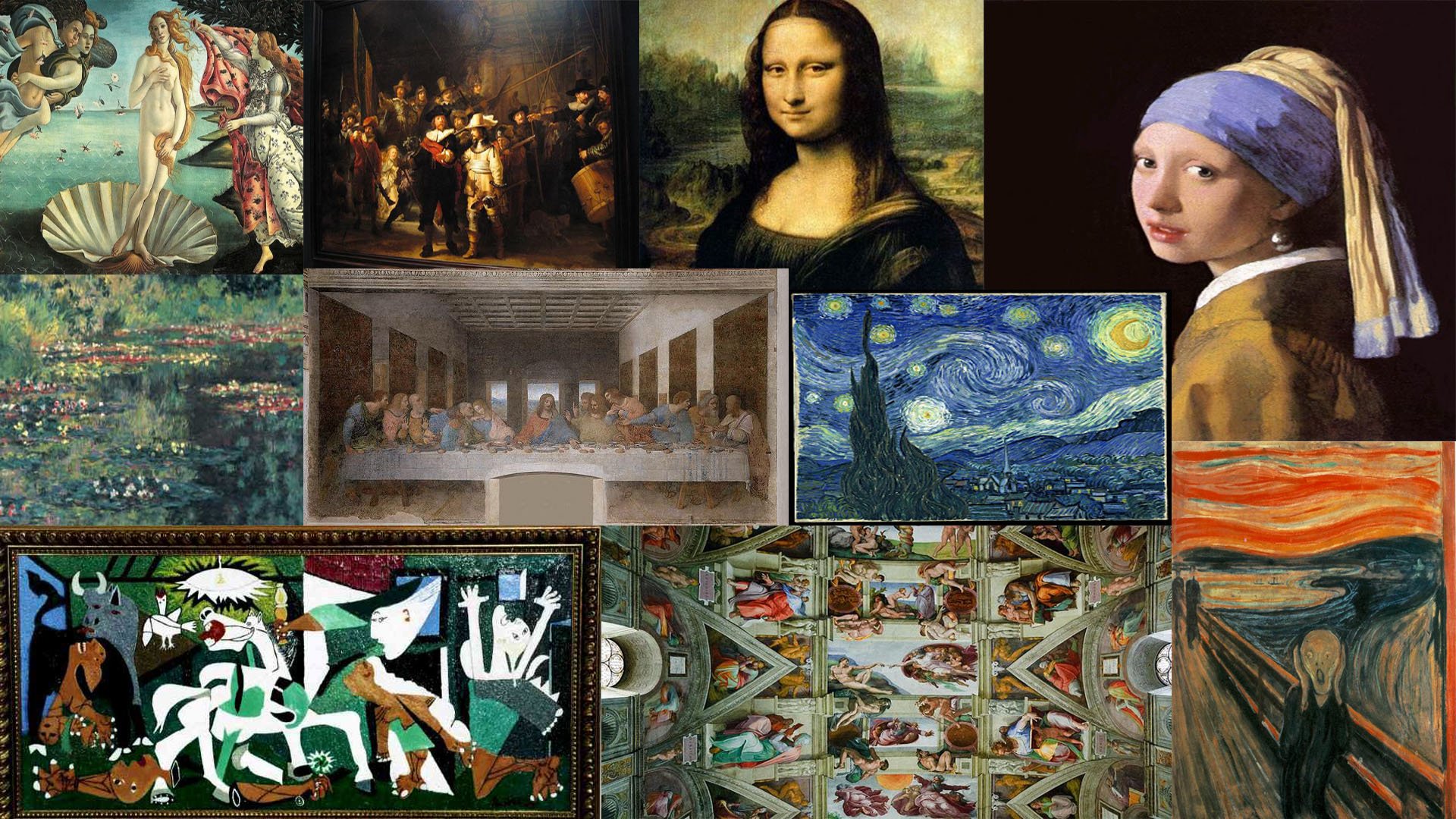 Masterpieces Unveiled: HD Artistic Paintings Collectionx1080