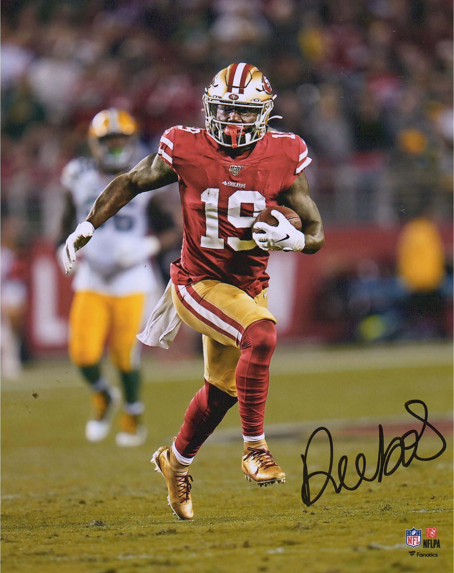 Deebo Samuel San Francisco 49ers Autographed 8 x 10 Red Running Photograph Authentic Certified