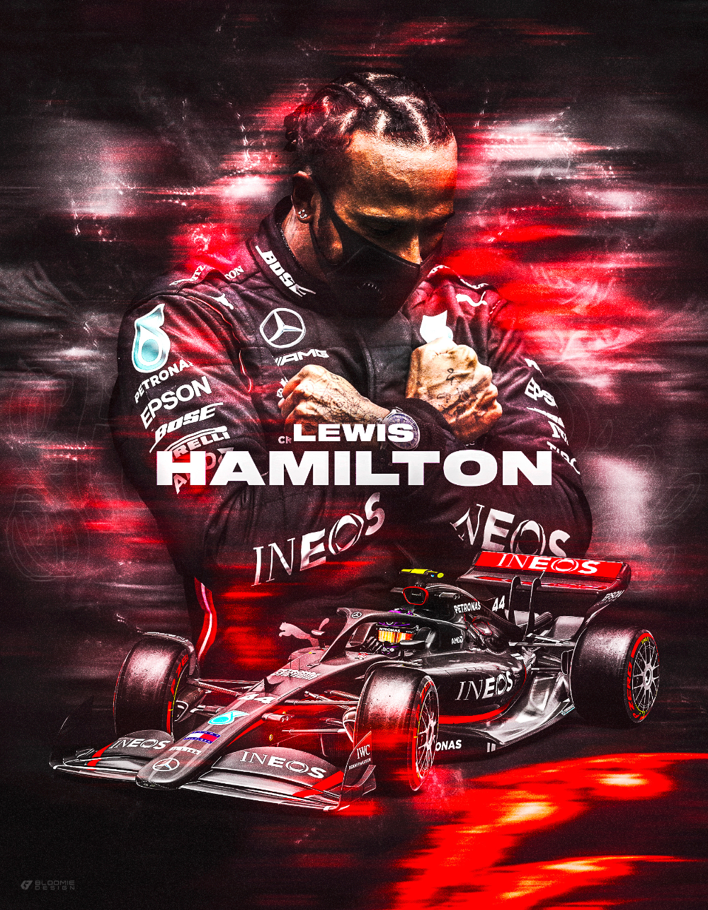 Lewis Hamilton 2022 Concept Poster. Lewis hamilton, Hamilton wallpaper, Hamilton