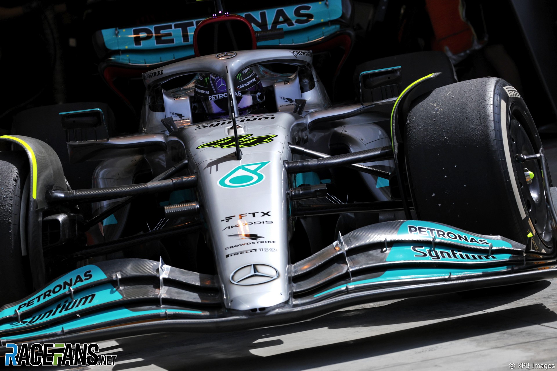 Lewis Hamilton, Mercedes, Bahrain International Circuit, 2022 · RaceFans