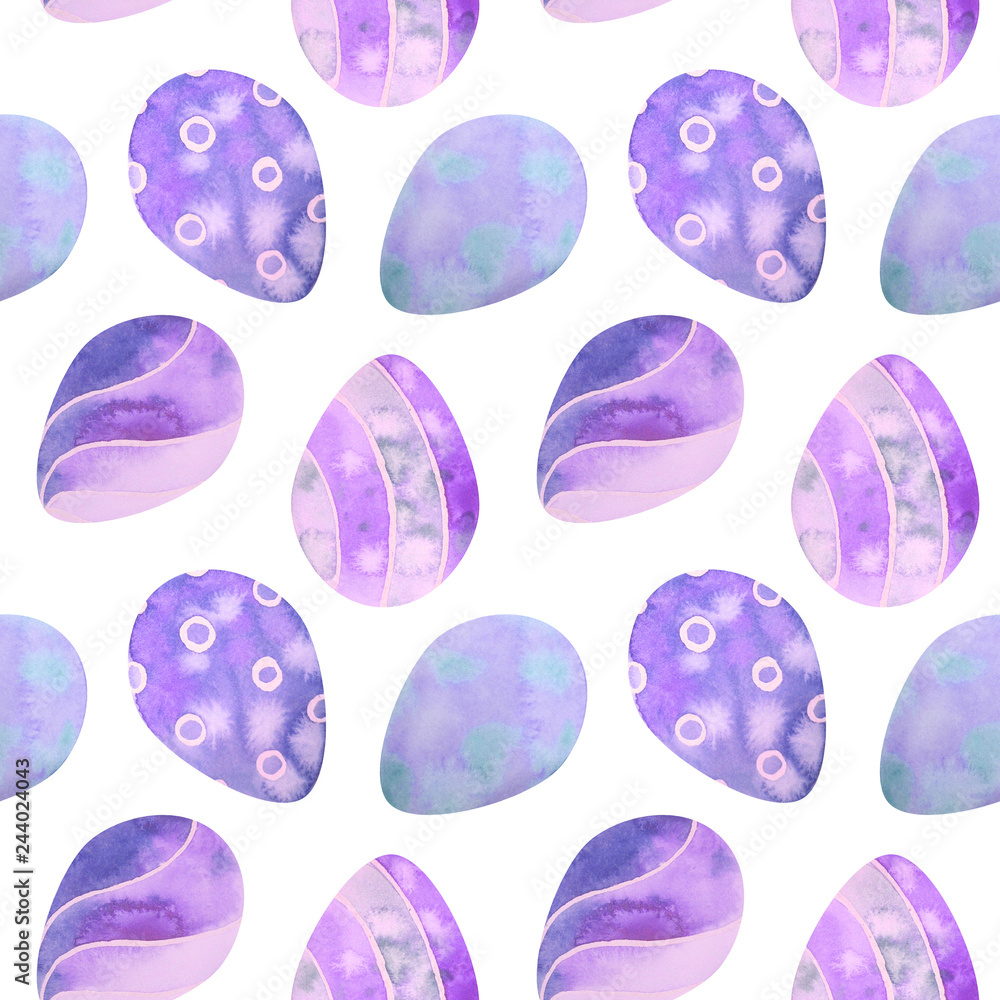 Cute watercolor seamless pattern with easter elements. It is perfect for wallpaper, fabric wrapping paper Stock Illustration