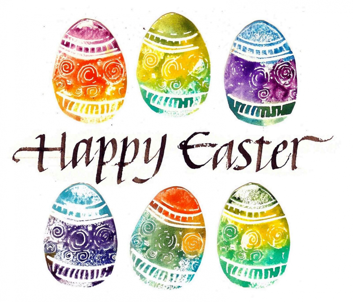 Free photo of Cute Easter Eggs Art Painting Image For Special Easter Day Wallpaper