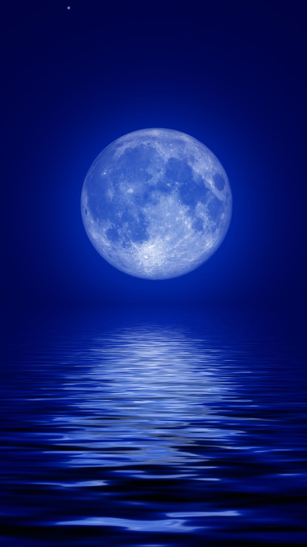 Blue Moon iPhone Wallpaper