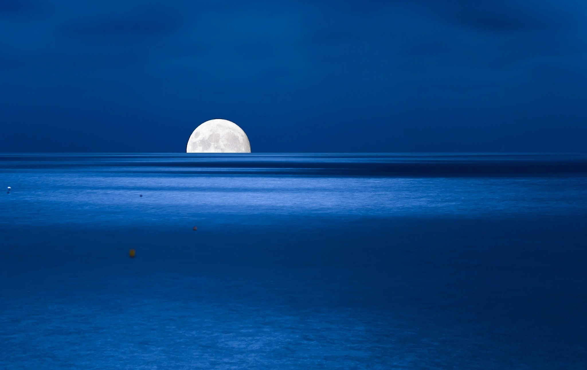 nature, Moon, Water, Night, Sea Wallpaper HD / Desktop and Mobile Background
