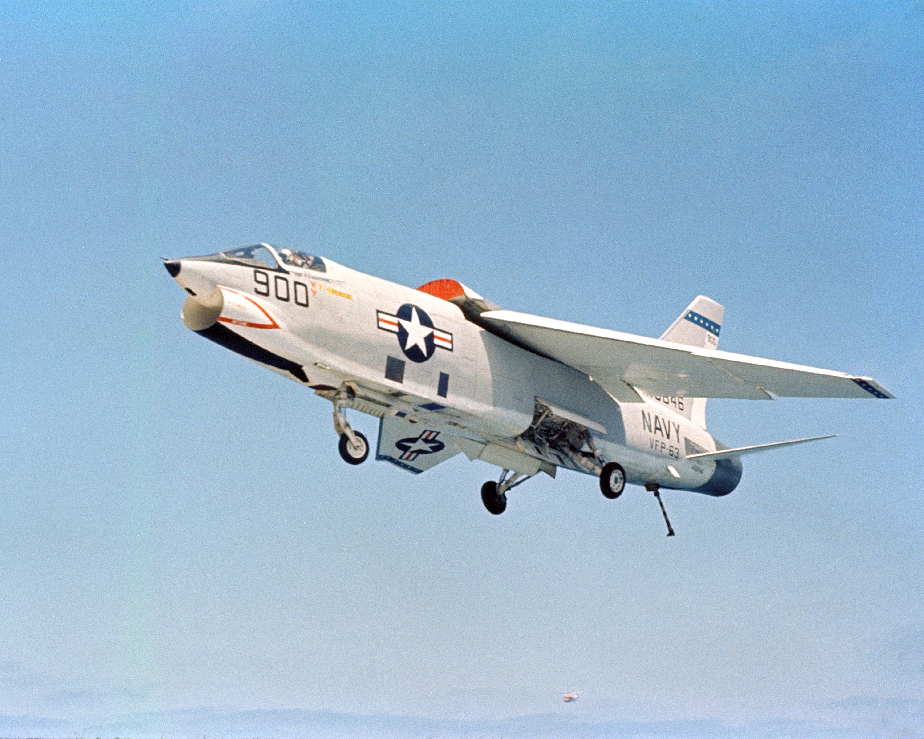 Vought RF 8A Crusader Of VFP 63 In Flight, Circa In