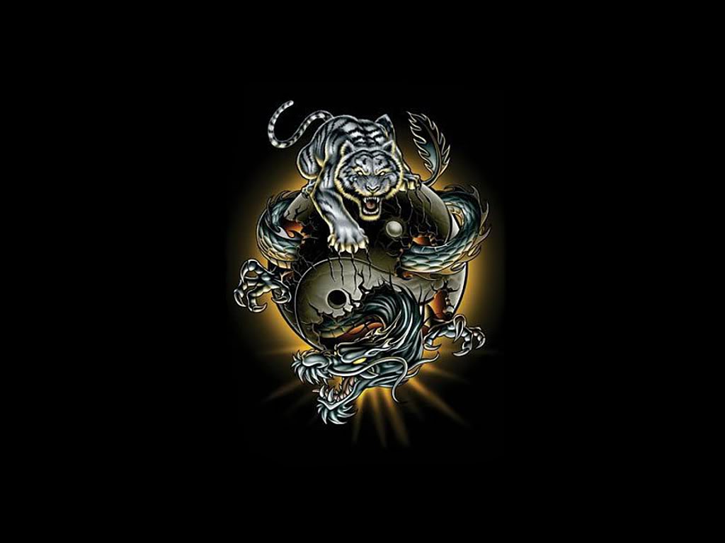Dragon and Tiger Wallpaper