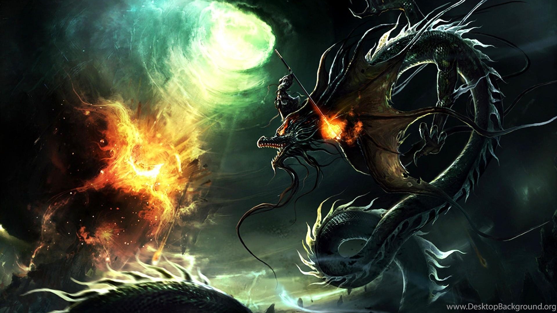Dragon And Tiger HD Wallpaper For iPhone Desktop Background