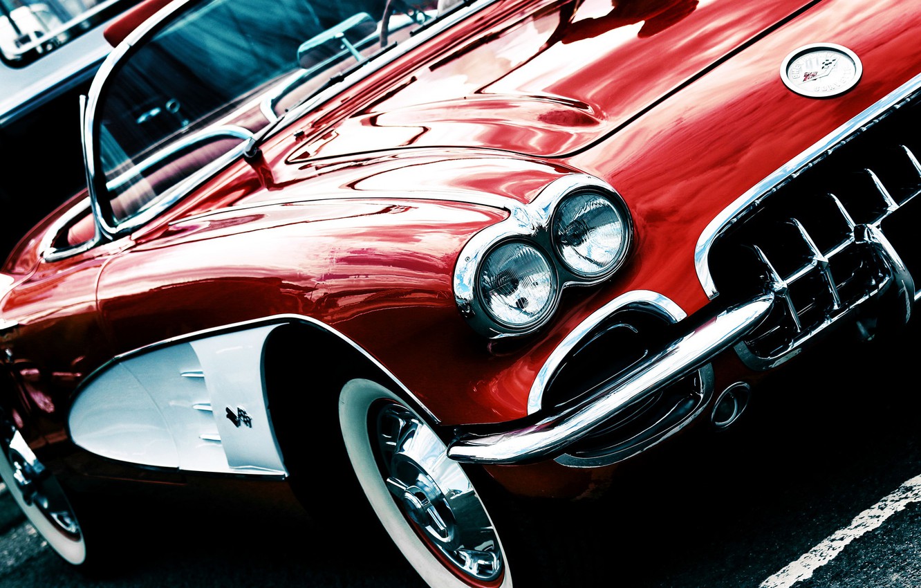 Wallpaper red, Corvette, convertible, 1959 Chevrolet Corvette C1 image for desktop, section chevrolet