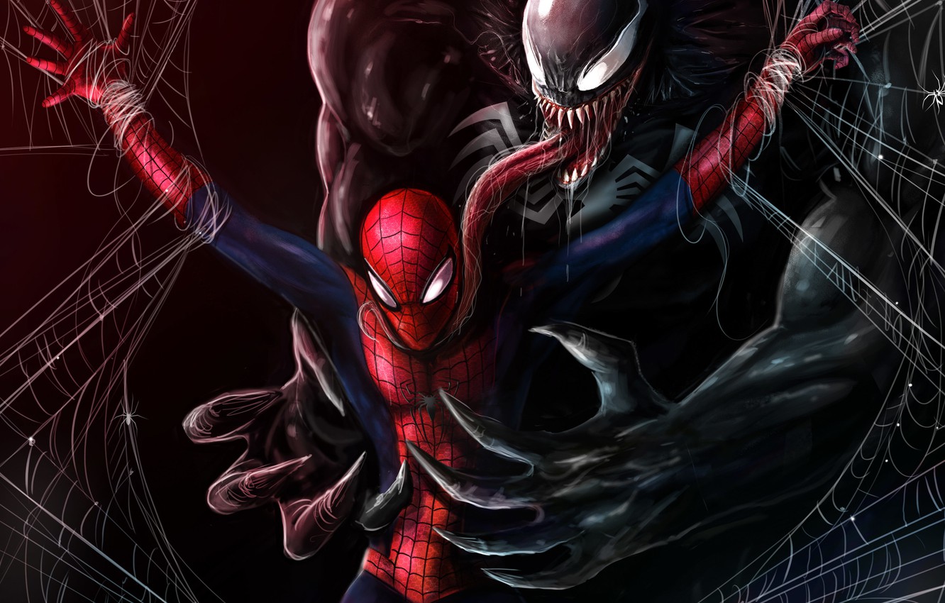 Wallpaper Art, Fiction, Marvel, Venom, Venom, Spider Man, Symbiote image for desktop, section фантастика