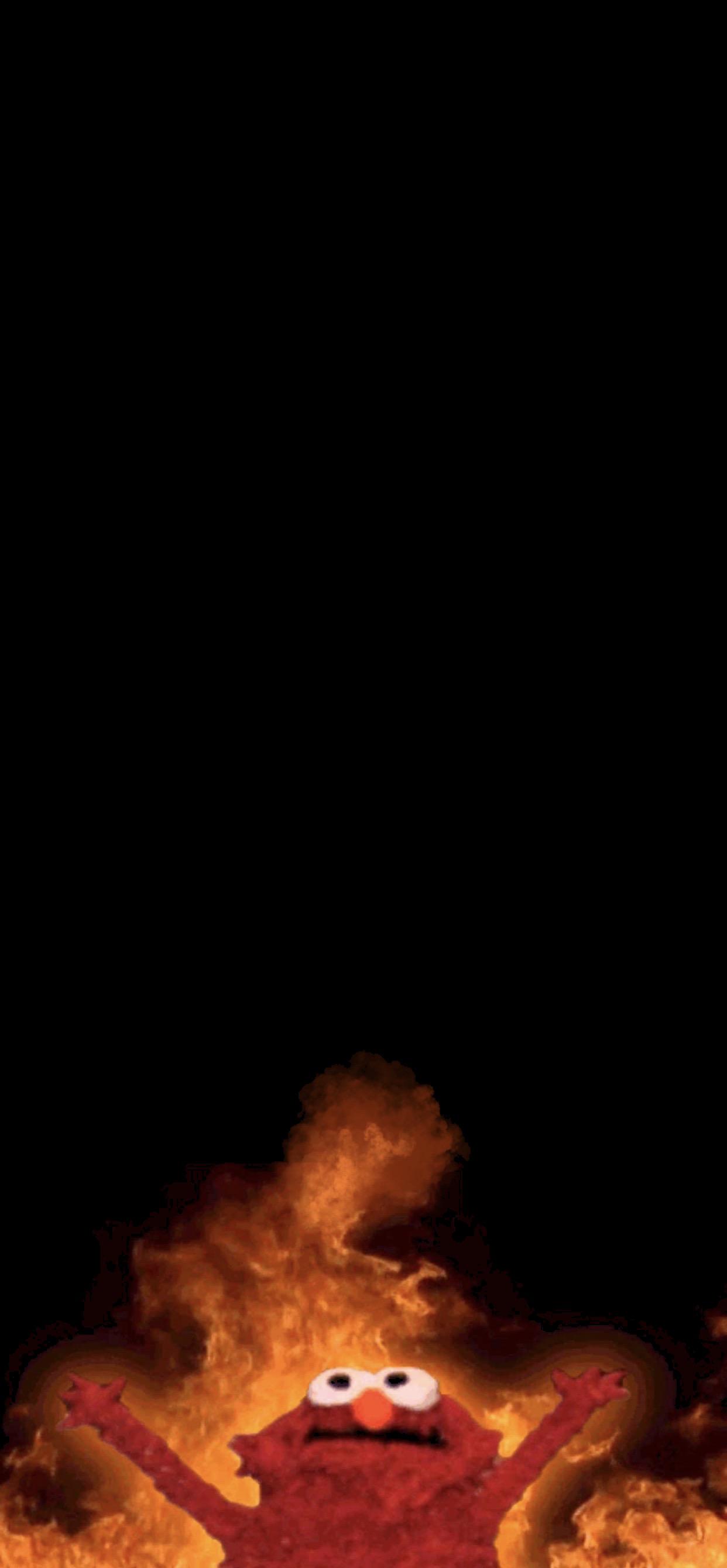 Elmo In Flames (edit And Re Upload) [1242 X 2688]