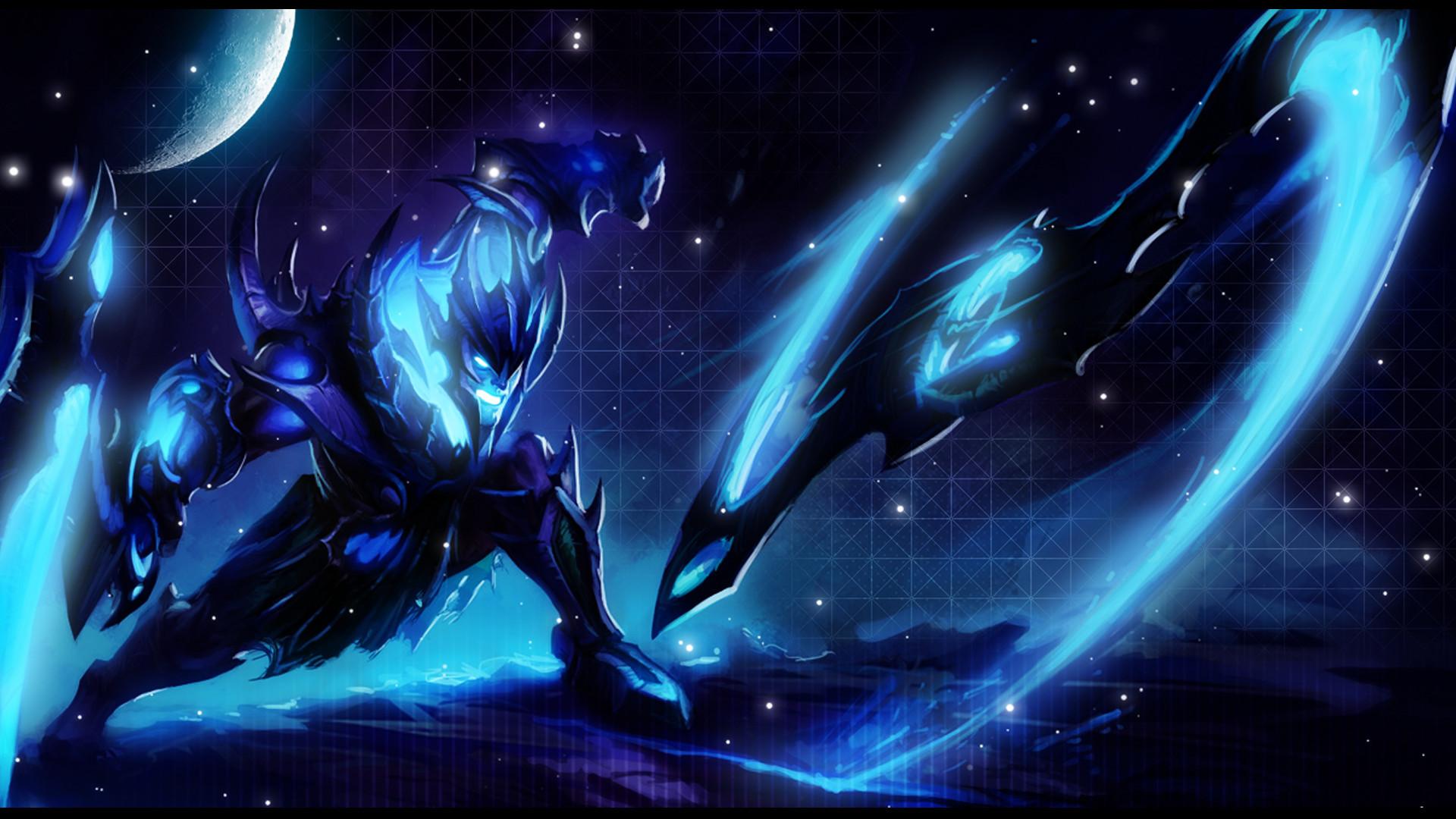 Black and Blue Anime Wallpaper