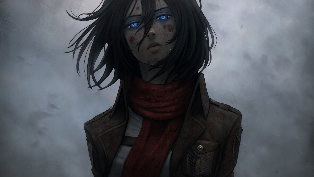 Wallpaper Anime, Attack On Titan, Black Hair, Blue Eyes • Wallpaper For You