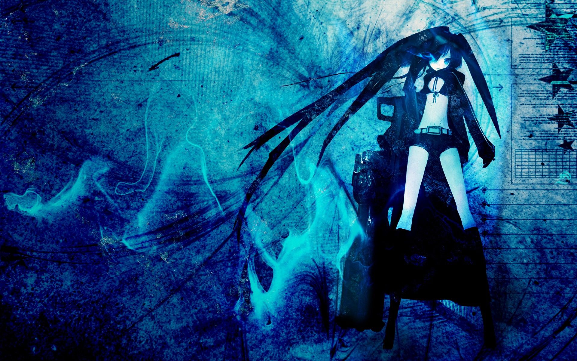 Kuroi Mato, #anime girls, #Black Rock Shooter, #twintails, #anime wallpaper. HD anime wallpaper, Black rock shooter, Anime wallpaper