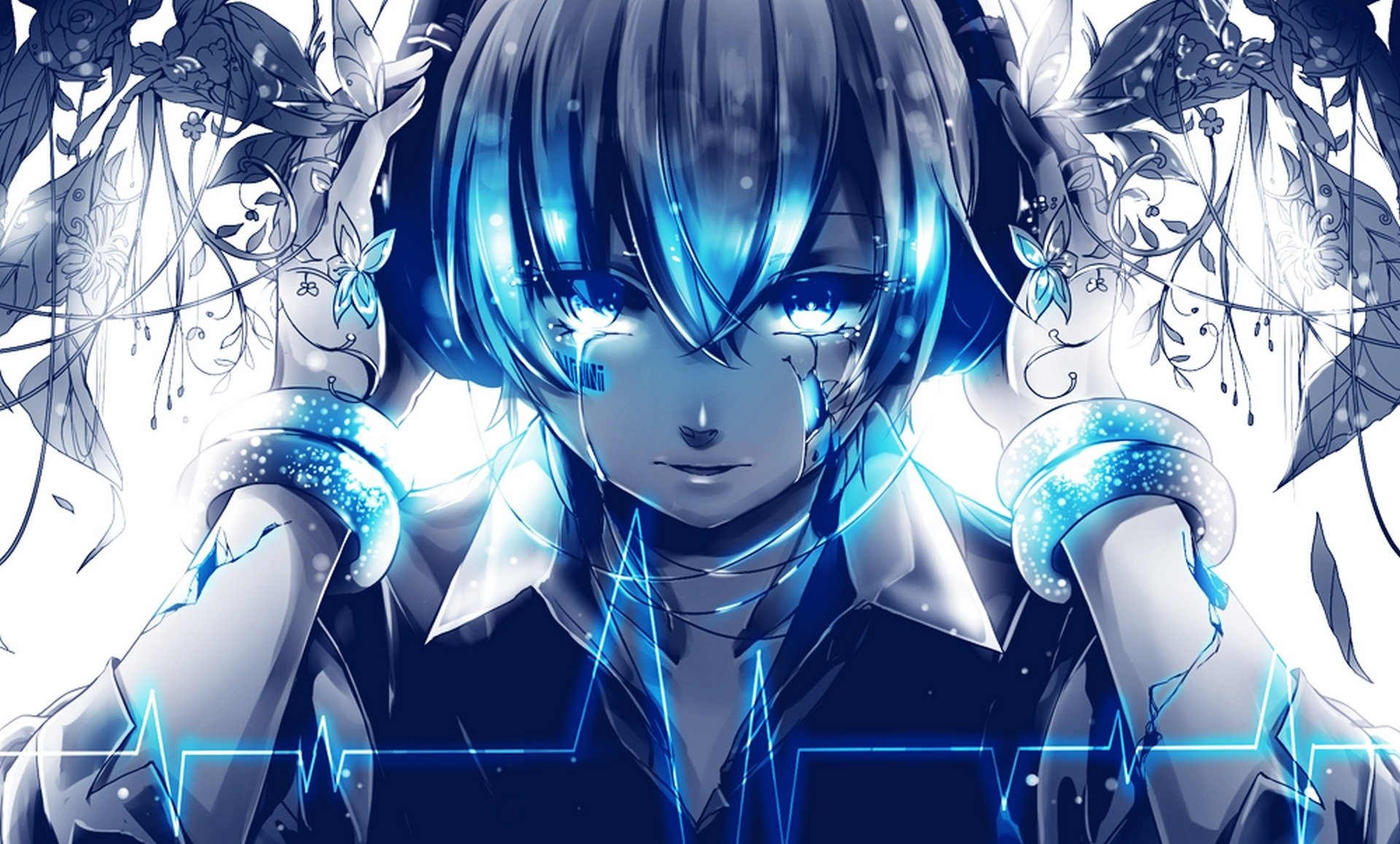 Black And Blue Cool Anime Wallpapers Wallpaper Cave