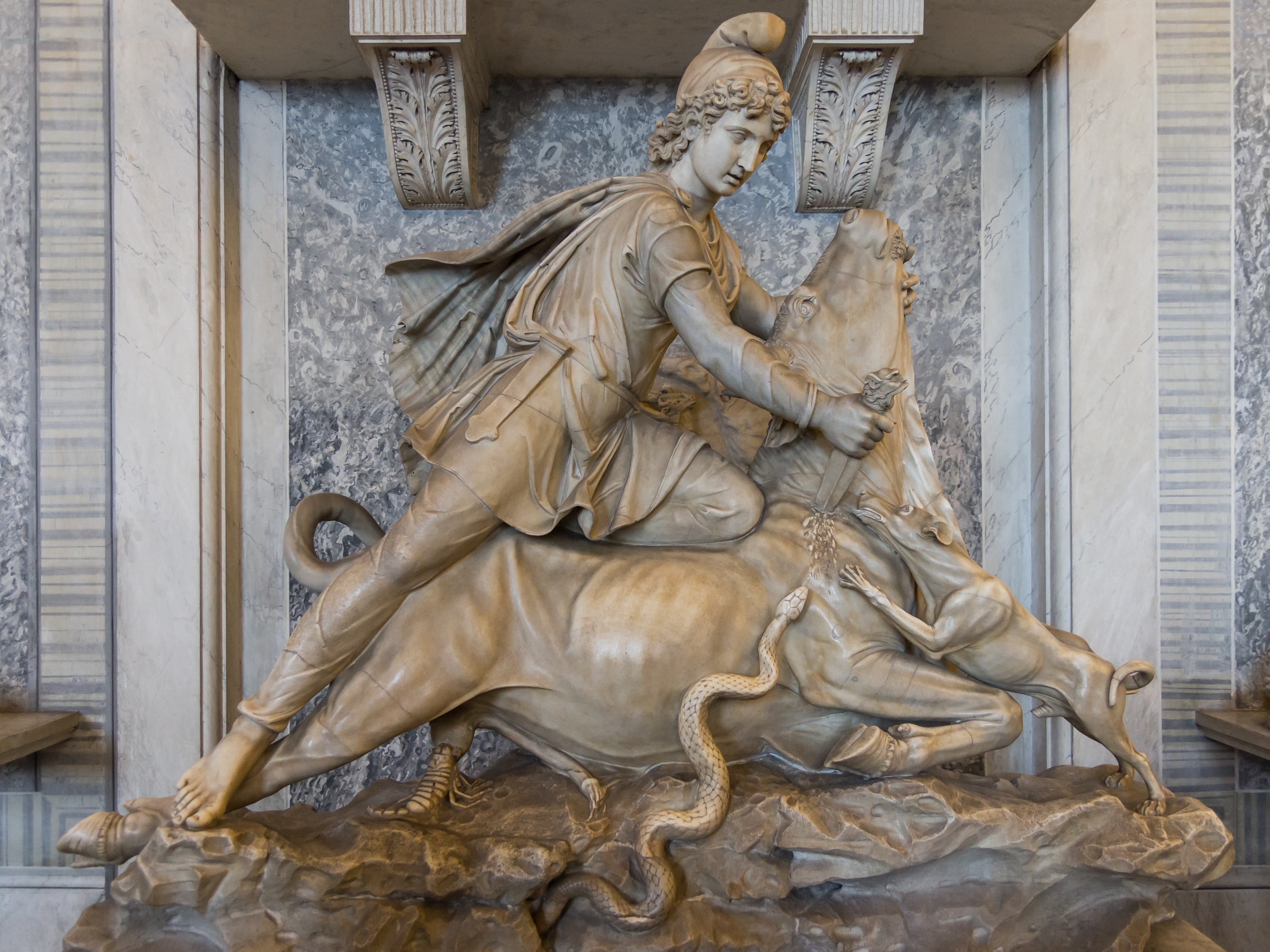 Mithras killing a bull 4k Ultra HD Wallpaper