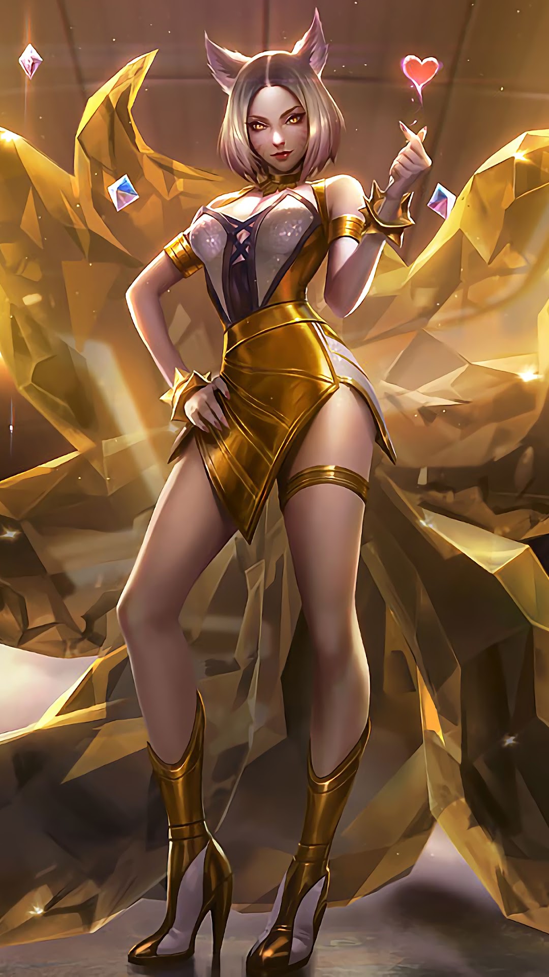 LOL K DA Ahri Prestige Edition Splash Art LoL Phone IPhone 4K Wallpaper & Artwork