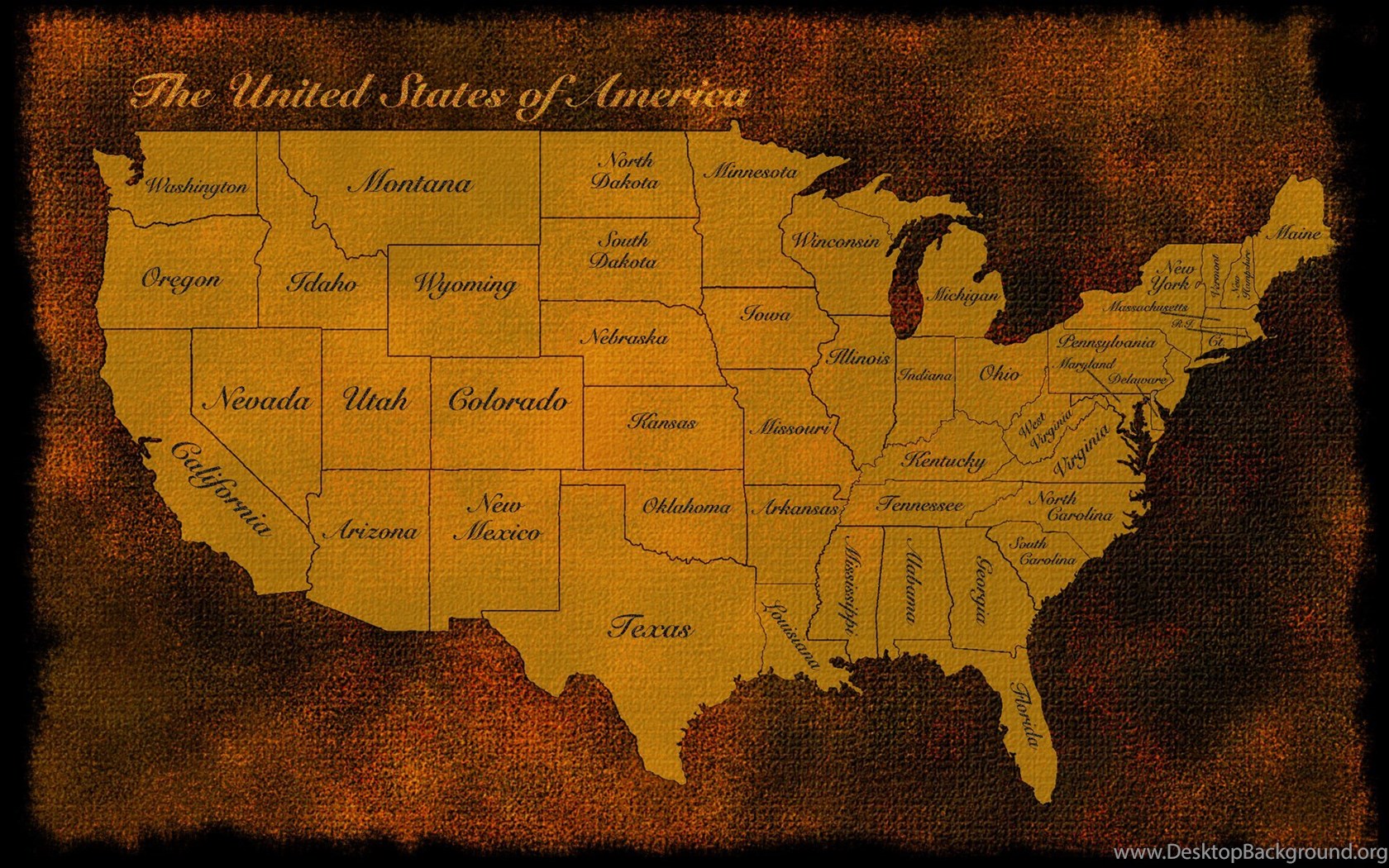 Usa Us Map America Old Rustic States Patriotic Wallpaper. Desktop Background