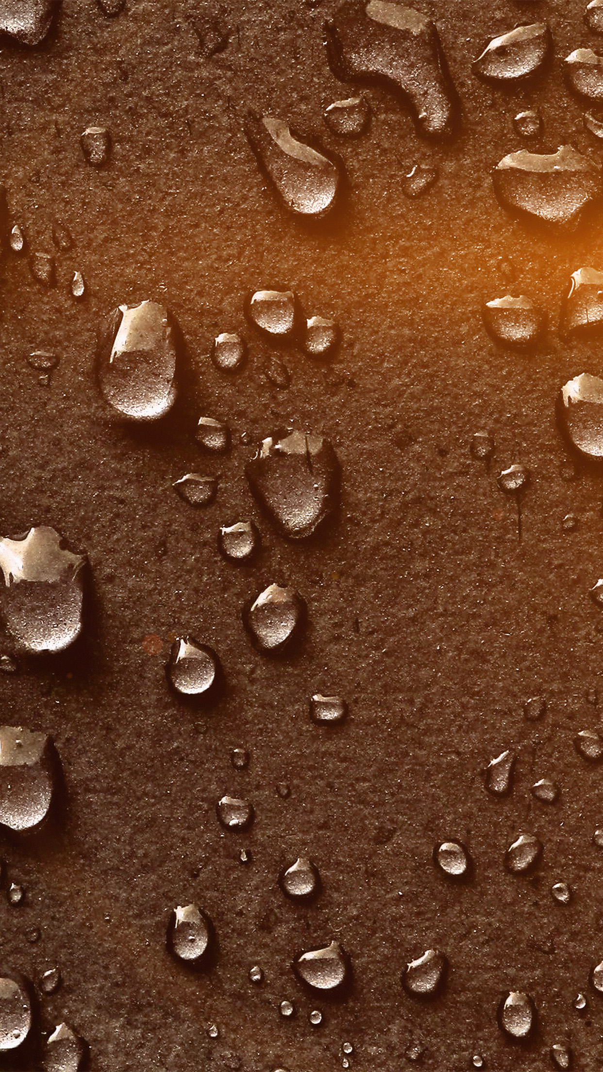 iPhone X wallpaper. drops of rain brown nature texture pattern flare