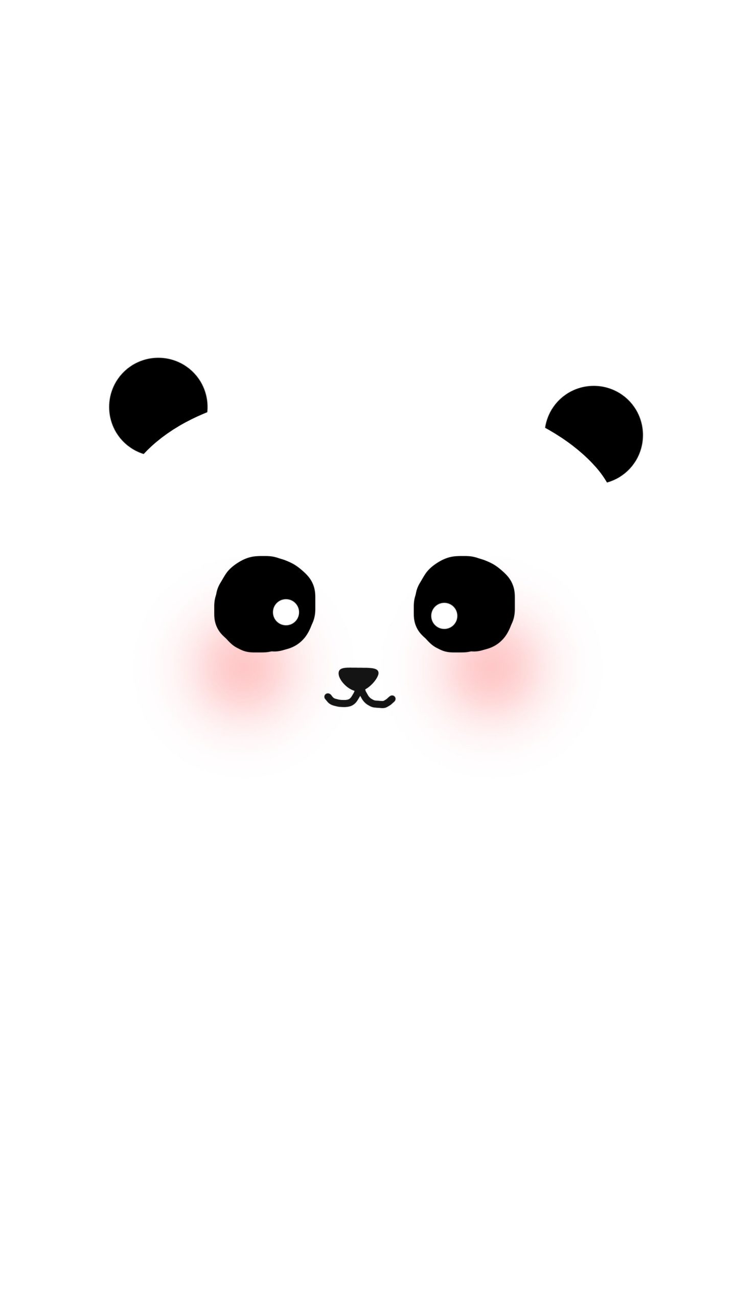 cute panda & polar bear illustration phone wallpaper