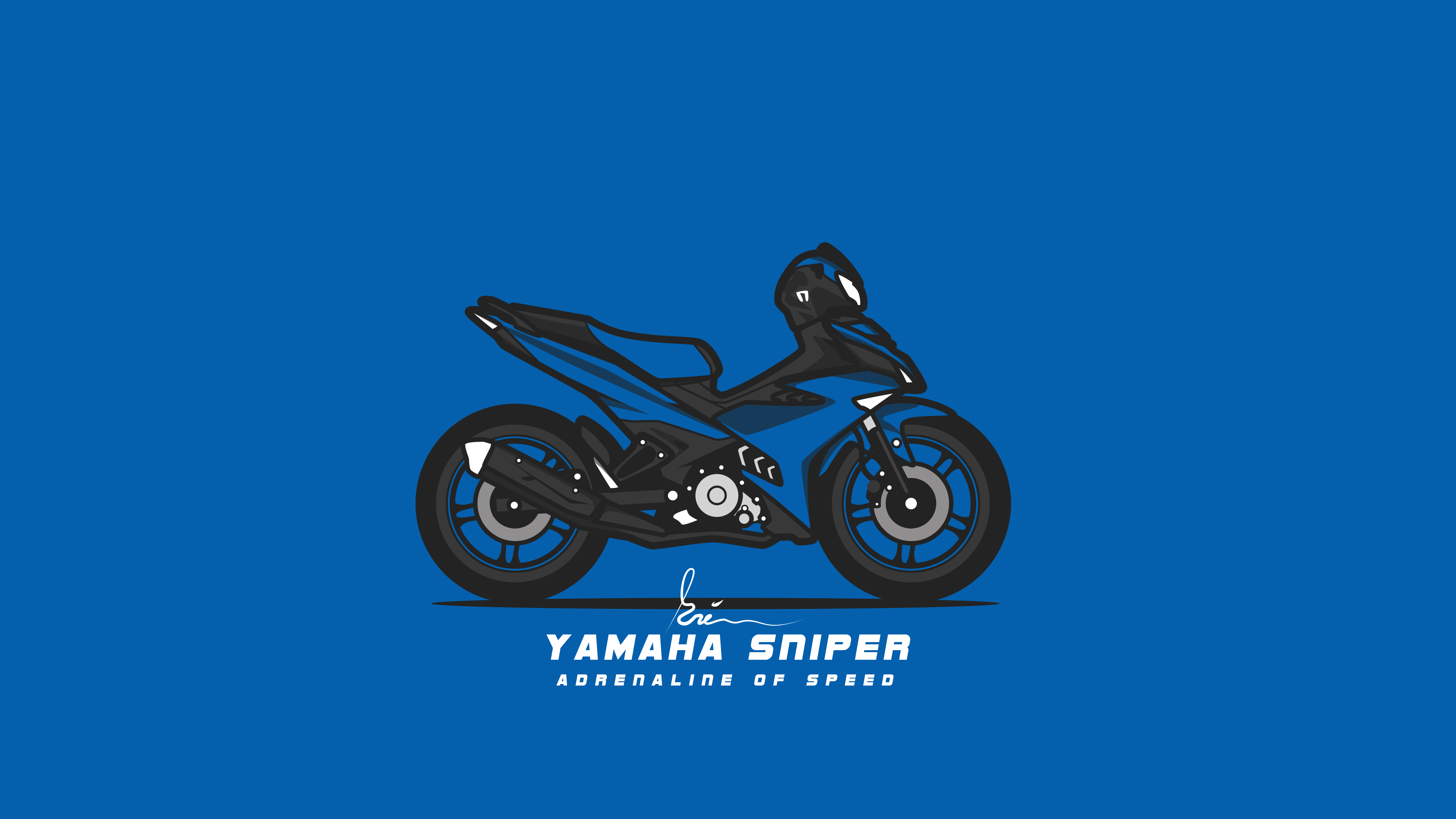 Yamaha Sniper. Blue artwork, Motorcycle artwork, Yamaha
