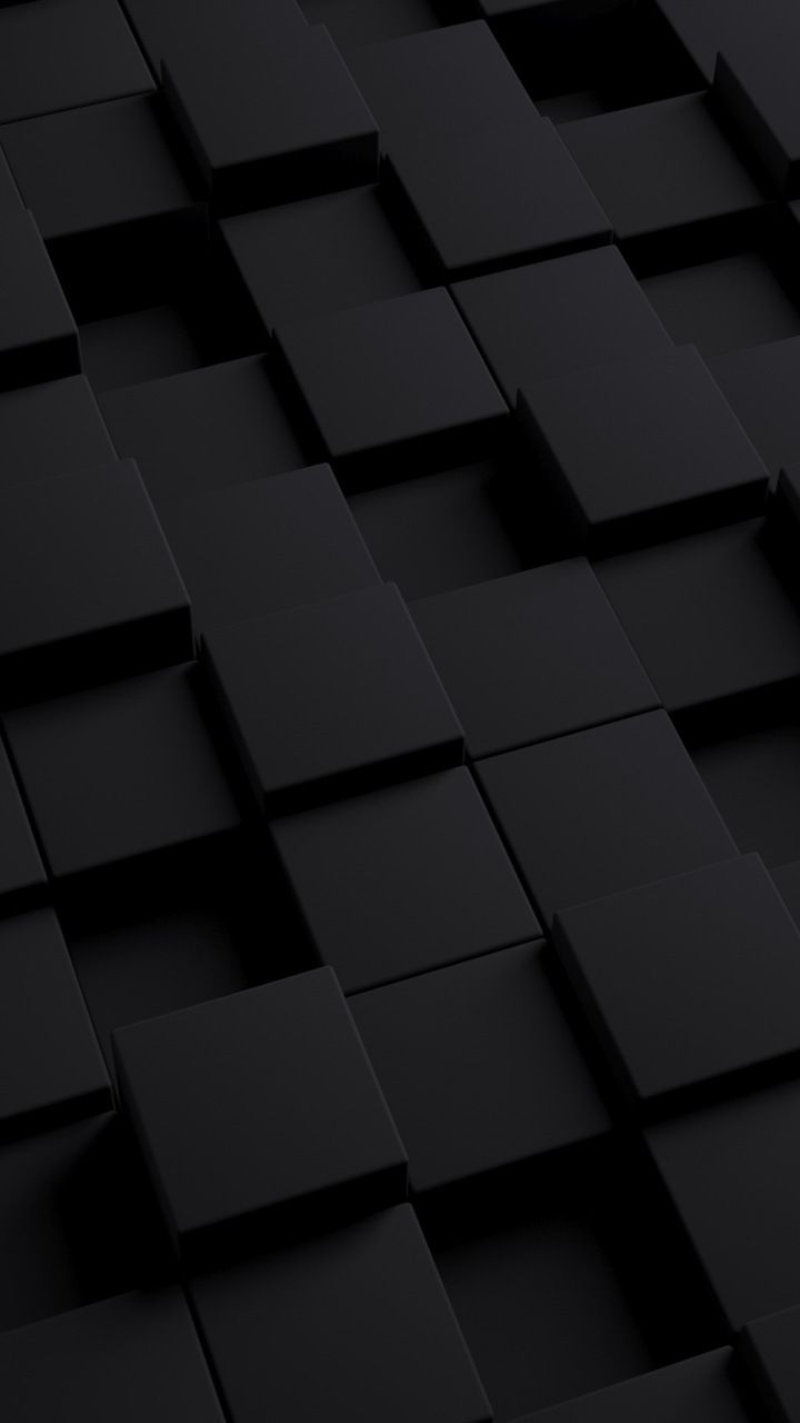 3D, cubes, dark, 720x1280 wallpaper