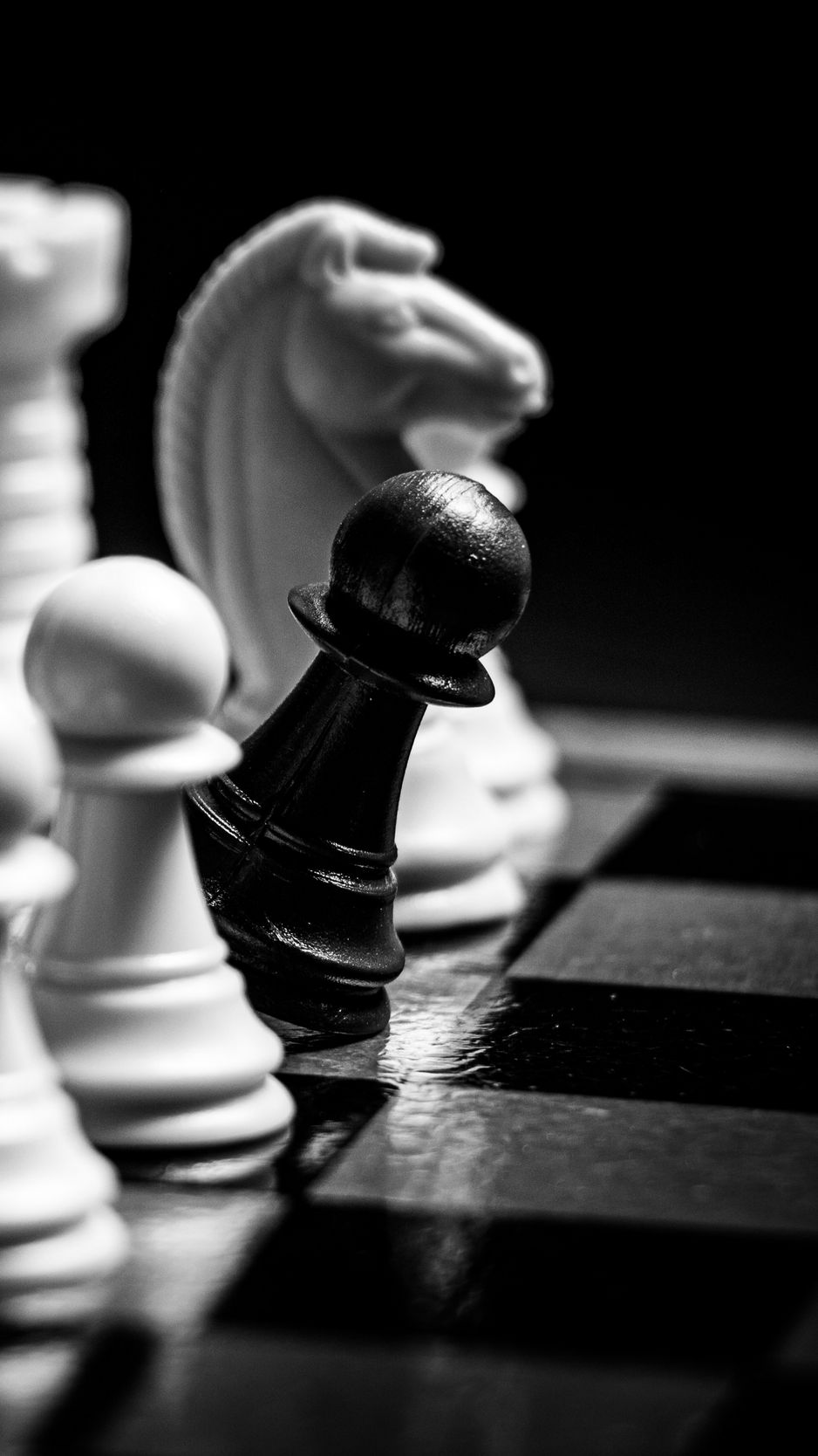 Black and White Chess Board Pieces Android and iPhone Wallpaper Background  and Lockscreen…