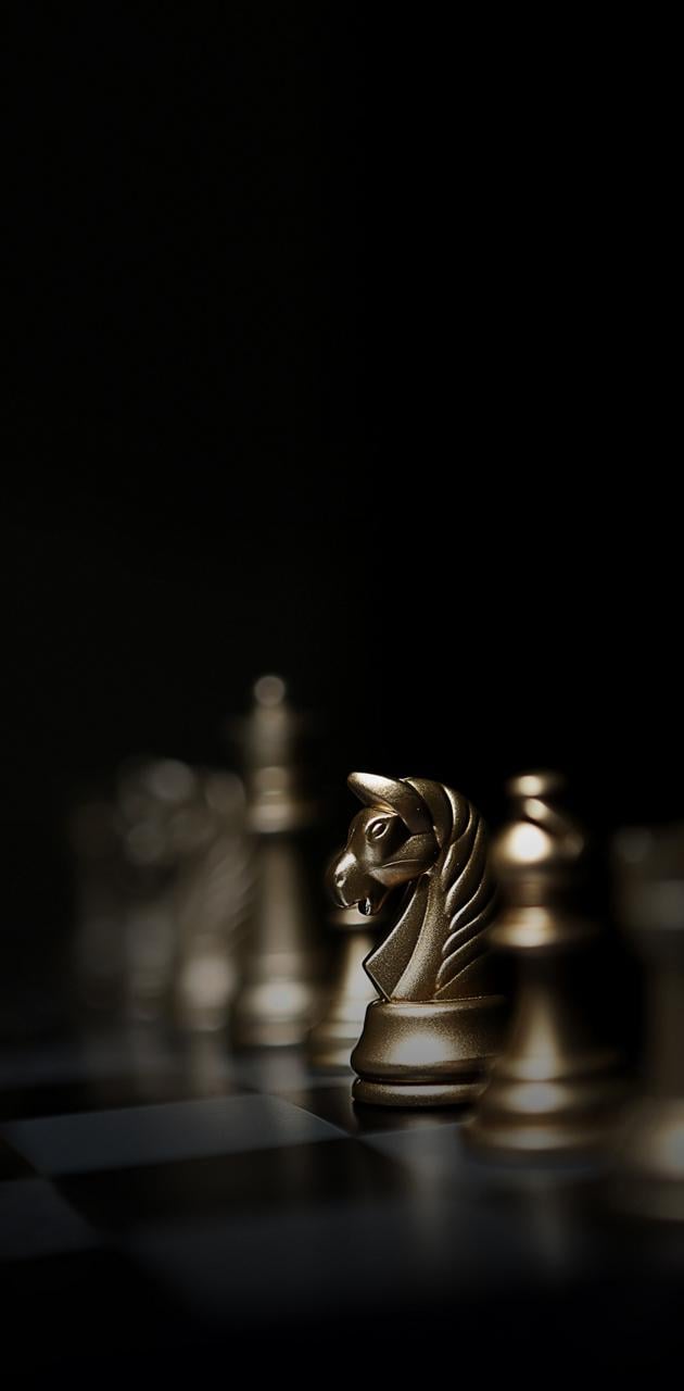 Golden chess wallpaper