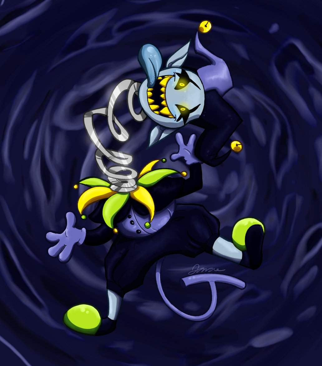 Jevil print. Deltarune. Amino