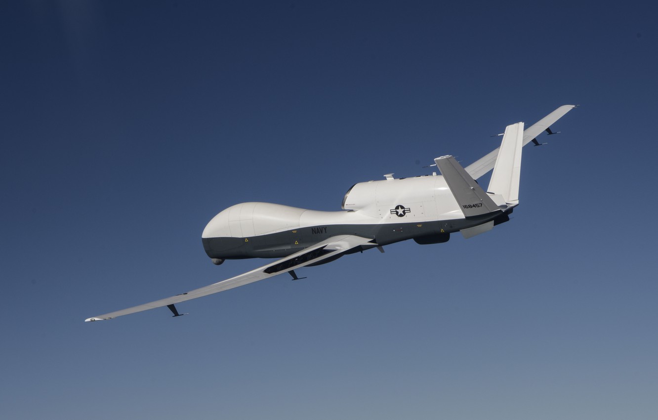 Wallpaper Star, Sky, Aircraft, Cloud, Plane, Modern Warfare, Powerful, Technology, US Navy, Drone, NAVY, High Technology, Kumo, Made In USA, Manufactured In The USA, Northrop Grumman MQ 4C Triton Image For Desktop, Section