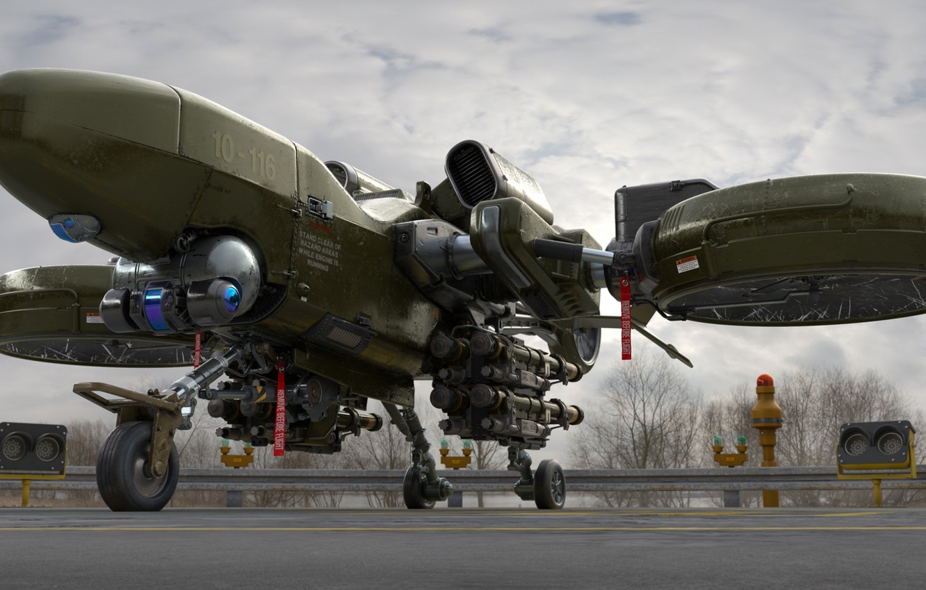 Wallpaper Playground, aircraft, Heavy Drone image for desktop, section фантастика