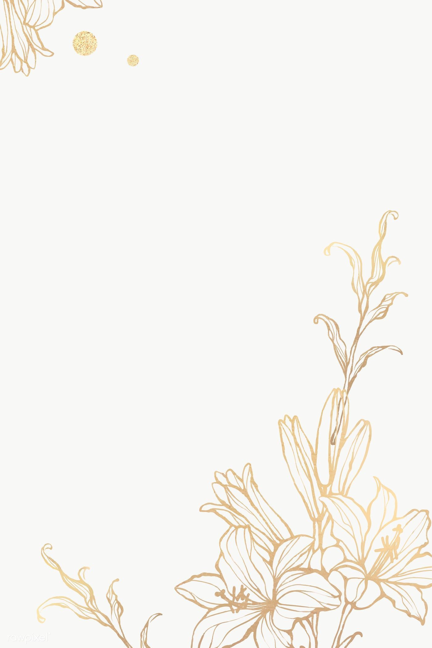 Gold Floral Wallpaper Free Gold Floral Background