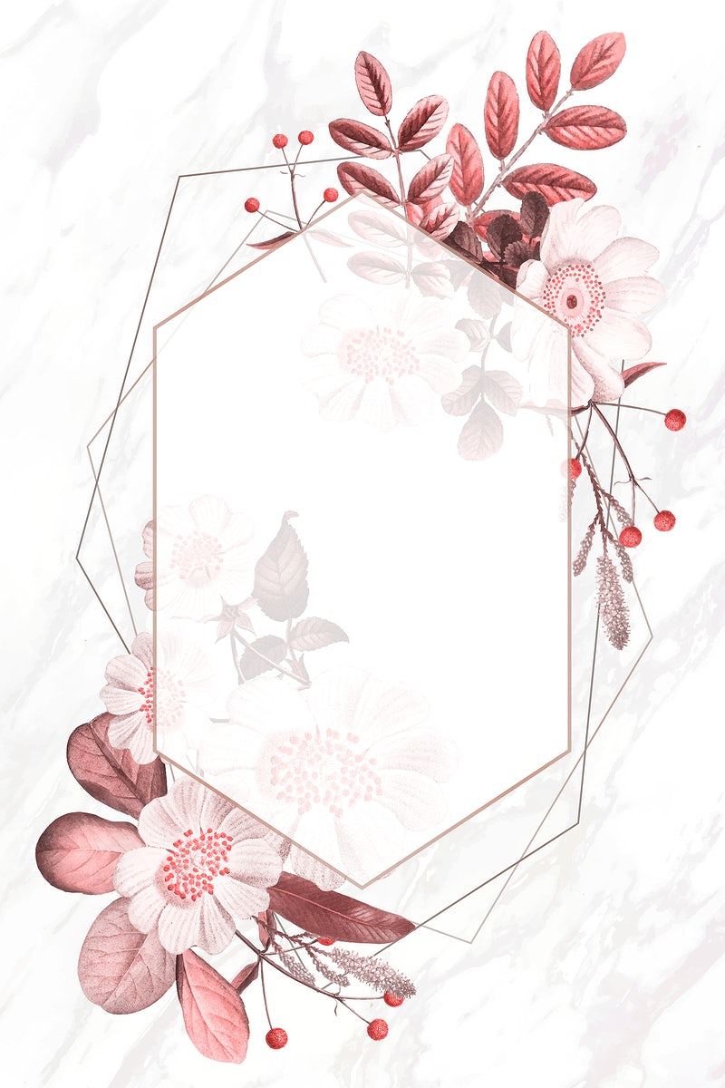 Pink Gold Marble Flower Image Wallpaper