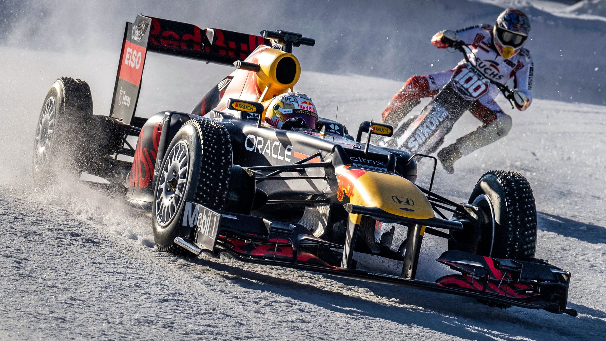 Max Verstappen completes epic F1 drive on ice as Red Bull driver sets sights on retaining title in 2022