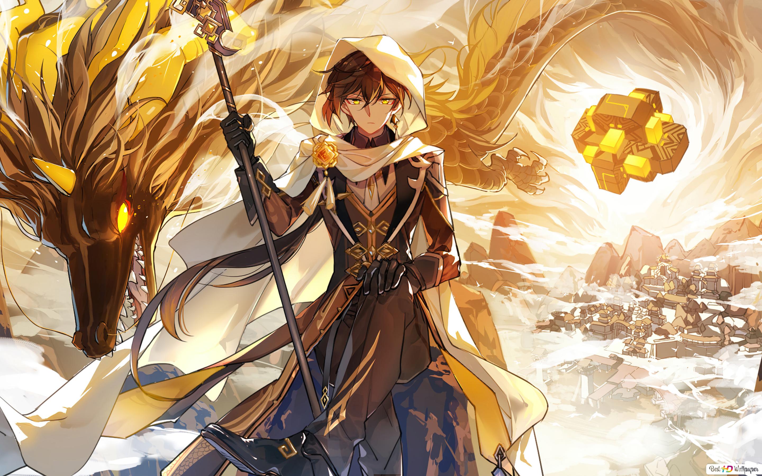 Zhongli' Dragon Impact (Anime Video Game) HD wallpaper download Games wallpaper