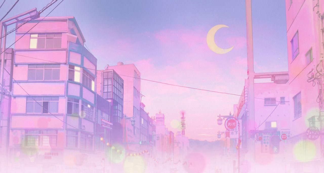 Sailor Moon Aesthetic Desktop Scenery Wallpaper. Anime scenery wallpaper, Cute laptop wallpaper, Aesthetic desktop wallpaper