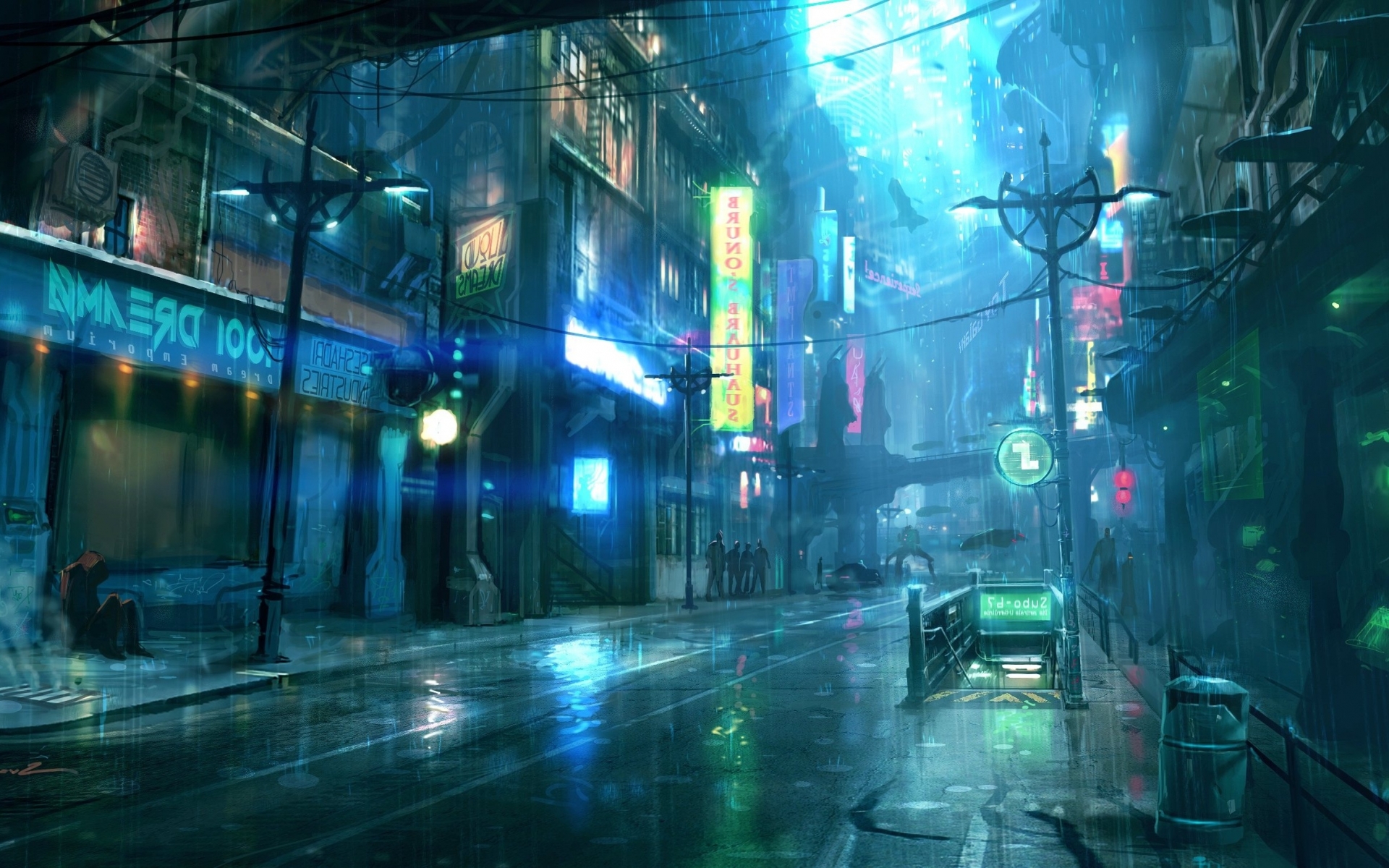 Anime Cyberpunk Street Wallpapers - Wallpaper Cave