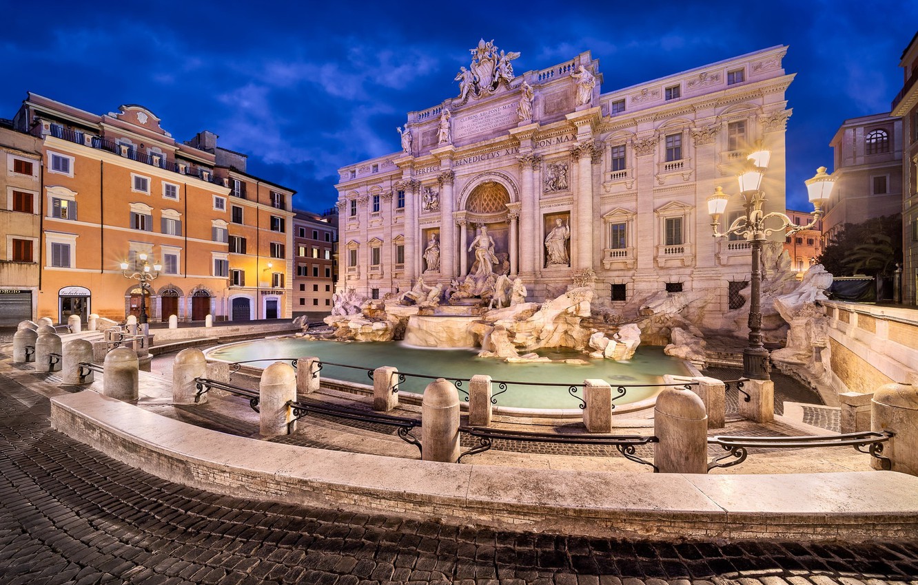 Wallpaper Rome, Italy, The Vatican, Roma, Trevi fountain image for desktop, section город