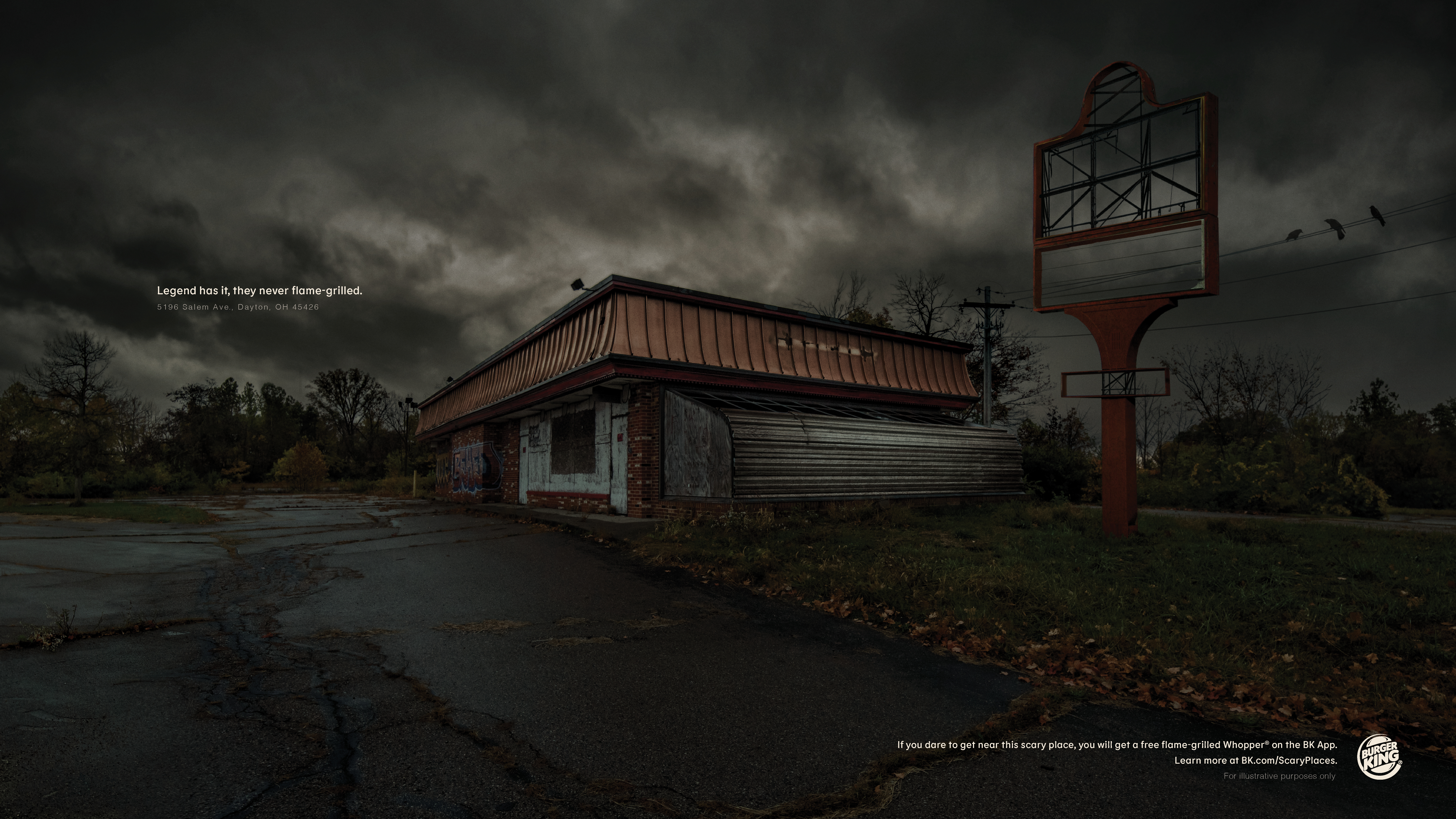 Burger King® Names Competitors' Abandoned Restaurants as Scary Places This Halloween