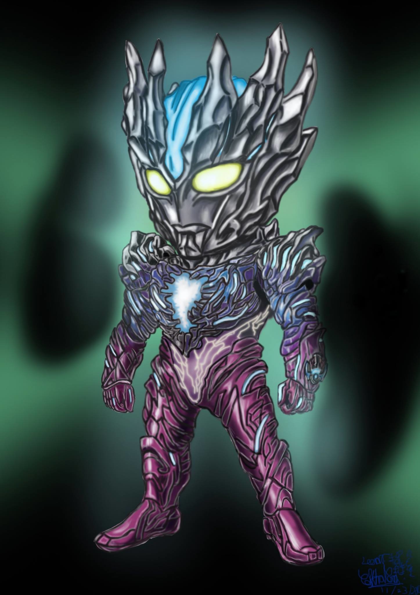 Durian Leonard Yap Painting Ultraman Saga