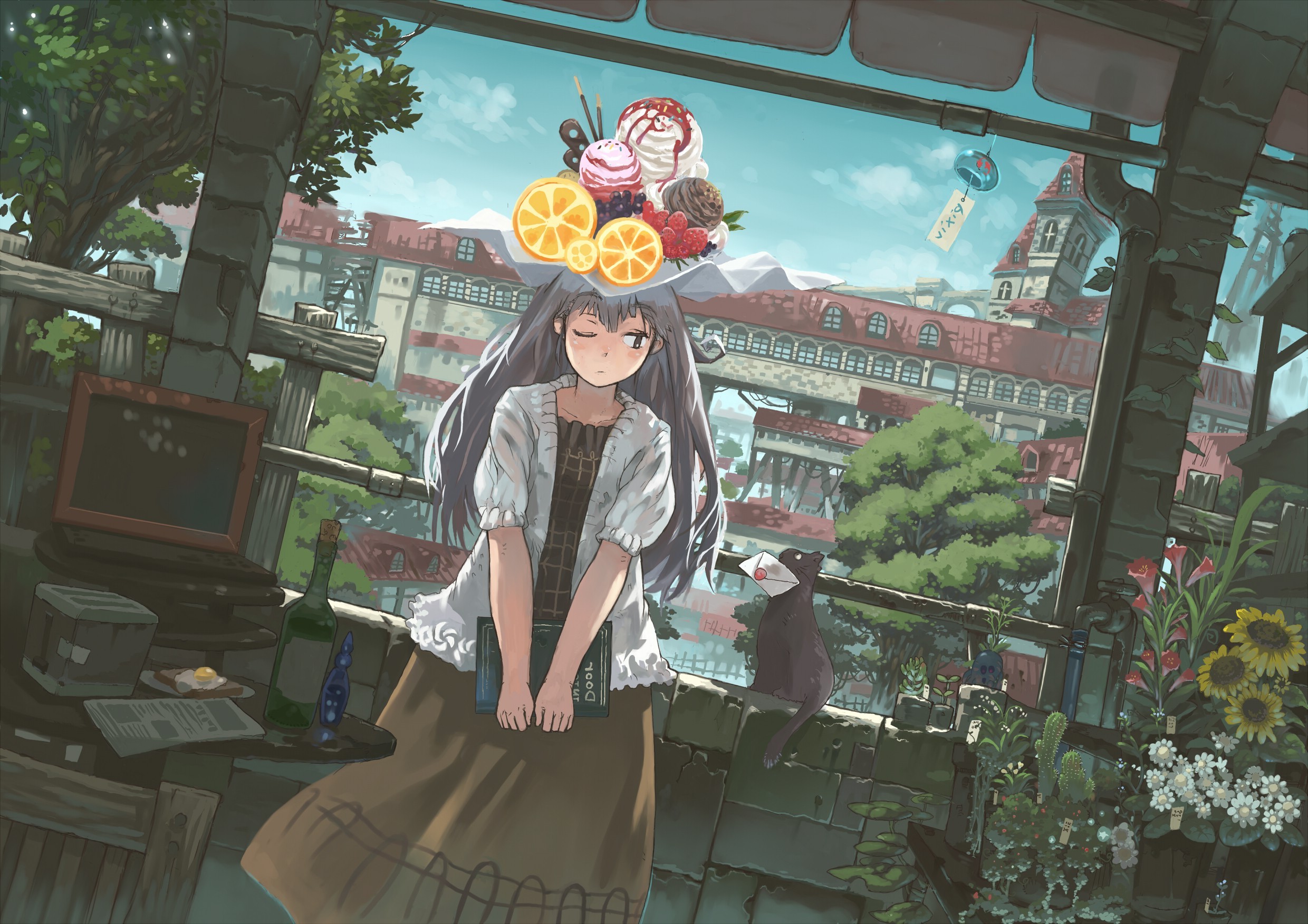 original Characters, Anime, Computer, Orange Wallpaper HD / Desktop and Mobile Background