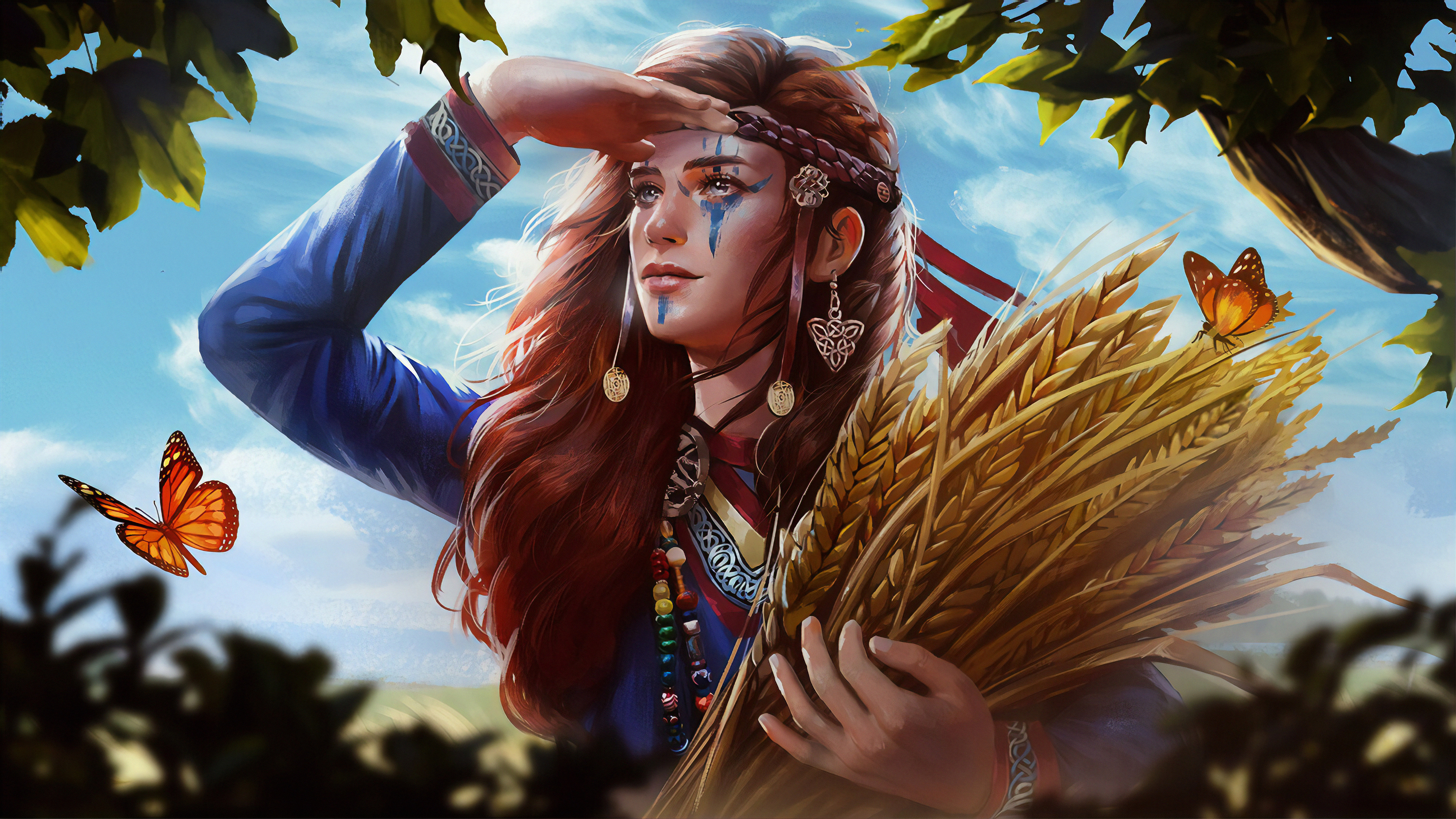 Viking Girl 4k Art, HD Artist, 4k Wallpaper, Image, Background, Photo and Picture