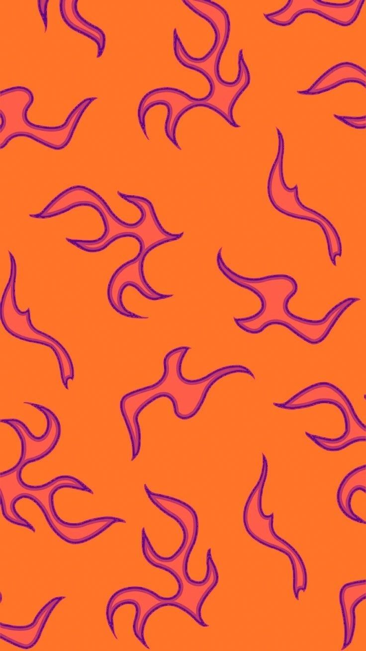 Orange and purple flame wallpaper. Aesthetic iphone wallpaper, Edgy wallpaper, iPhone background wallpaper