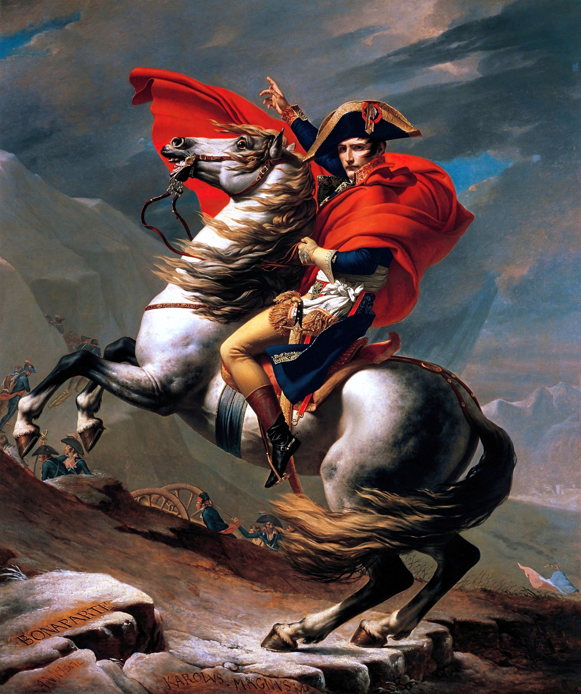 Napoleon Crossing the Alps Painting by Jacques Louis David Art